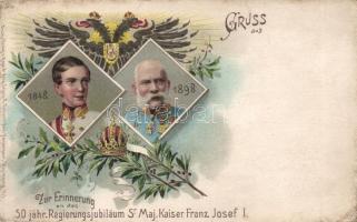 1898 Franz Joseph reign anniversary litho (EK)