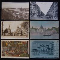 25 db háború előtti magyar városképes lap, sok Budapest, közte több jó lap!