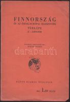 1939 Finnország és az észak-európai hadszíntér kihajtható térképe (46x63cm) az ország részletes ismertetőjével, Dante Kiadó. Bp.