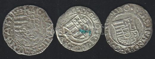 3db klf középkori dénár T:vegyes