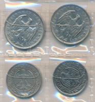 Német Birodalom/Weimari Köztársaság/Német 3. Birodalom 1936A 50Pf + 1M + 1937F 50Pf + 1938A 1M T:2 /...