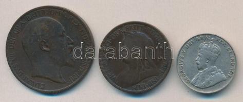 Nagy Britannia 1899. 1/2P + 1902. 1P T:2-/3,3 + Kanada 1924. 5c T:3 /
Great Briatain 1899. 1/2 Penny...