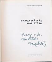 1970 Magyar Nemzeti Galéria - Varga Mátyás grafikus kiállításának katalógusa, dedikált példány