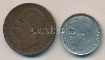 Olaszország 1894B/I 10c + 1921R 50c T:3,2 /
Italy 1894B/I 10 Centesimi + 1921R 50 Centesimi C:F,VF