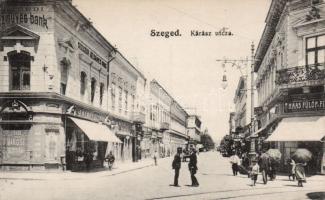 Szeged Kárász utca, kézműves bank, Haas Fülöp textilüzlete