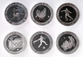 Spanyolország 1990-1992. Barcelonai Olimpia gyűjtemény 15db érmével: 2000Ptas Ag (15x) csak klf motívumokkal, közel komplett gyűjtemény! T:PP Spain 1990-1992. Almost complete collection of Barcelona Olympic Games with 15 coins! 2000 Pesetas Ag (15x) only with various sport motives! C:PP