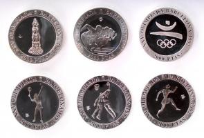 Spanyolország 1990-1992. Barcelonai Olimpia gyűjtemény 15db érmével: 2000Ptas Ag (15x) csak klf motí...