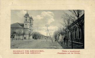 Szécsány Fő utca, templom