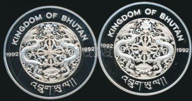 Bhután 1992. 300N Ag (2x) "XXV. Nyári Olimpia" T:PP Csak 20000db! / 
Bhutan 1992. 300 Ngul...