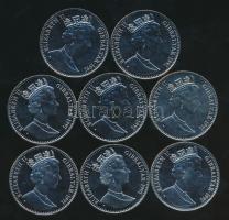 Gibraltár 1991. 1C CuNi (8x) "XXV. Nyári Olimpia" klf sportágakkal T:BU,UNC / 
Gibraltar 1...