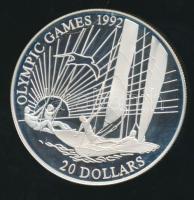 Kiribati 1992. 20$ Ag "XXV. Nyári Olimpia" T:PP /  Kiribati 1992. 20 Dollars Ag "1992 Barcelona - 25th Summer Olympics" C:PP