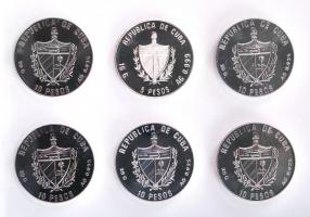 Kuba 1989-1990. 5P Ag + 10P Ag (5x) "XXV. Nyári Olimpia" sorozat! T:PP Csak 10000-25000db!...