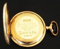 Antik sorszámozott 16 Rubis Ancre/Geneve (Perret $ Fils) 14K arany zsebóra működőképes és szép állap...