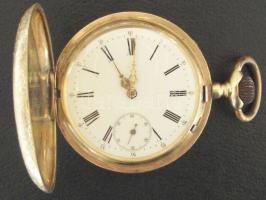 Antik sorszámozott 16 Rubis Ancre/Geneve (Perret $ Fils) 14K arany zsebóra működőképes és szép állap...