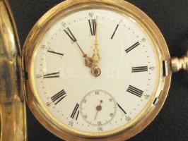 Antik sorszámozott 16 Rubis Ancre/Geneve (Perret $ Fils) 14K arany zsebóra működőképes és szép állap...