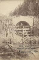 1917 Predeál damaged tunnel reconstruction photo