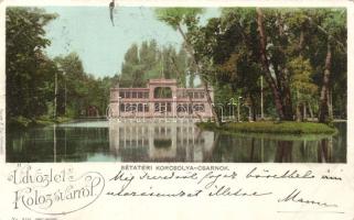 1899 Kolozsvár park lake, skating hall