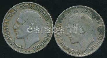 Jugoszlávia 1925. 2D (2x) T:2- / Yugoslavia 1925. 2 Dinara (2x) C:VF