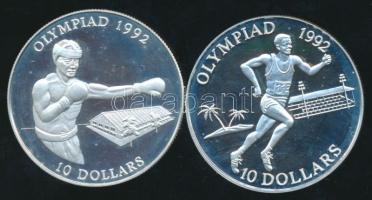 Salamon szigetek 1991-1992. 10$ Ag (2x) "XXV. Nyári Olimpia" T:PP / 
Solomon Islands 1991-...