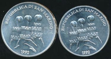 San Marino 1992. 500L Ag + 1000L Ag "XXV. Nyári Olimpia - Barcelona" T:1 / 
San Marino 199...