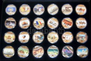 Libéria 2001. 10$ "Szabadság pillanatai" multicolor sorozat teljes 24db klf darabja eredeti díszdobozban T:PP /Liberia 2001. 10$ "Moments of Freedom" multicolor complete serial 24 different coins in original case C:PP