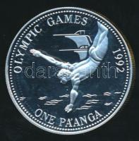 Tonga 1991. 1P Ag "XXV. Nyári Olimpia - Barcelona" T:PP /  Tonga 1991. 1 Paanga Ag "Barcelona Summer Olympics" C:PP