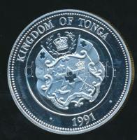 Tonga 1991. 1P Ag "XXV. Nyári Olimpia - Barcelona" T:PP / 
Tonga 1991. 1 Paanga Ag "B...