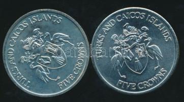 Turks- és Caicos-szigetek 1992. 5C CuNi (2x) "Nyári és Téli Olimpia" pár T:BU / 
Turks &am...
