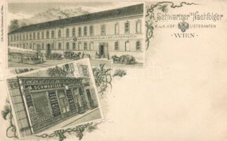 Vienna the wine shop of A. Schwartzer litho (small tear)