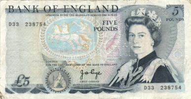 Nagy-Britannia 1971-1991. 1Ł (2x) + 5Ł (3x) T:III / 
Great Britain 1971-1991. 1 Pound (2x) + 5 Pound...