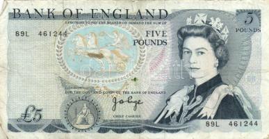 Nagy-Britannia 1971-1991. 1Ł (2x) + 5Ł (3x) T:III / 
Great Britain 1971-1991. 1 Pound (2x) + 5 Pound...