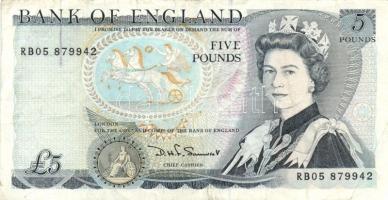 Nagy-Britannia 1971-1991. 1Ł (2x) + 5Ł (3x) T:III / 
Great Britain 1971-1991. 1 Pound (2x) + 5 Pound...