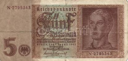 Kis külföldi bankjegy tétel 1919-1947, közte: Oroszország/Dél-Oroszország/Rostov 1919. 50R T:II + Ro...