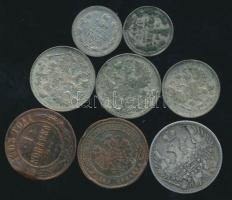 Oroszország 1849. 20k Ag + 1883. 1k + 1903. 1k + 1905-1915. 5k Ag (2x) + 10k Ag + 15k Ag T:2,2-,3 /
...