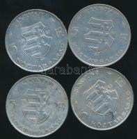 1947. 5Ft Ag "Kossuth" (4x) T:2-,3