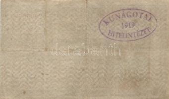 918. 25K "3000" feletti sorozatszámmal, hullámos hátlappal, "Kunágotai Hitelintézet 1...