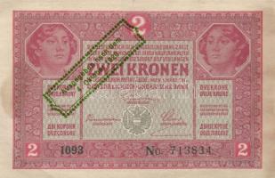1917. 2K (2x) osztrák felülbélyegzéssel T:II,II/II