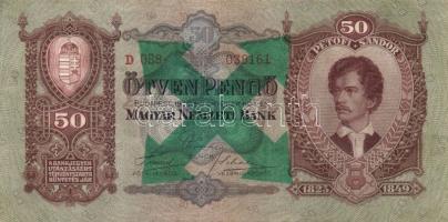 1930-41. 10P ,20P, 50P, 100P mindegyik hamis nyilaskereszt felülbélyegzéssel T:II,III+