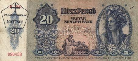 1930-41. 10P, 20P, 50P, 100P mindegyik hamis "Parancsnokság Mattsee" bélyegzővel T:II,III+