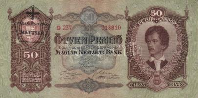 1930-41. 10P, 20P, 50P, 100P mindegyik hamis "Parancsnokság Mattsee" bélyegzővel T:II,III+