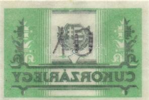 Kossuth címerrel ellátott cukorzárjegy (8x),mindegyik hátulján ceruzával értékjelzés:10,200,1000 T:I...