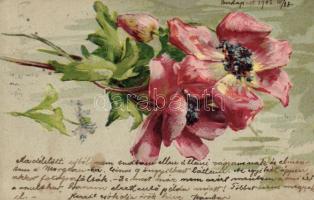 Flowers Emb. litho