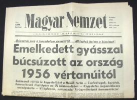 1989 A magyar Nemzet június 17.-i száma 1956 vértanúinak újratemetéséről szóló tudósításokkal