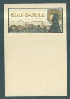 6 db dekoratív menükártya + 5 borcímke az 1900-1920-as évekből