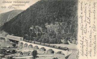 Vöröstorony country border, railway bridge