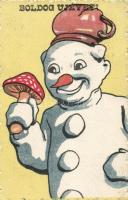 New Year, snowman, mushroom (EK)