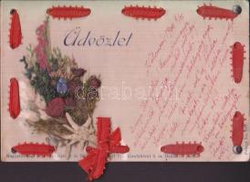 Handmade greeting card with real flowers