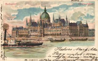 Budapest V. Parlament litho s: Geiger R.