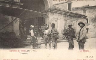 Corfou market place, folklore