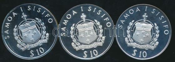 Samoa 1991. 10T Ag (3x) "XXV. Nyári Olimpia" klf motívumokkal! T:PP 12.500db! / 
Samoa 199...
